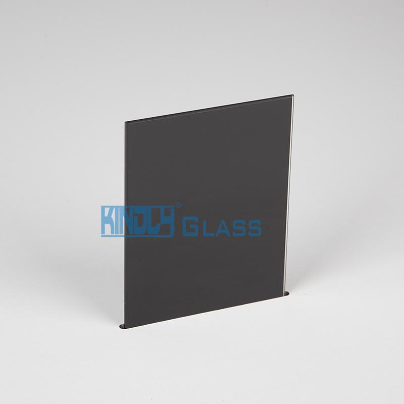Vidrio flotado transparente con lacado negro RAL9005